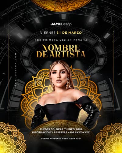 Flyer De Artista Template PSD