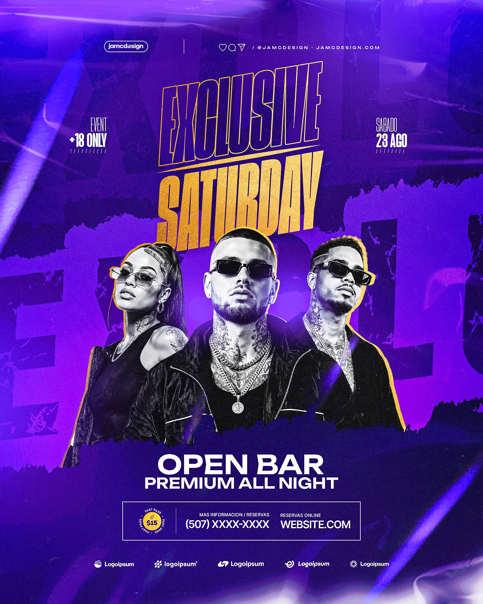 Exclusive Saturday Design Flyer Template PSD Editable