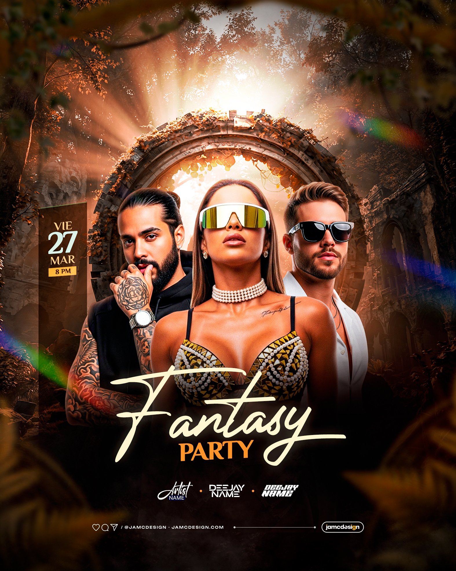 Fantasy Flyer Template PSD Editable