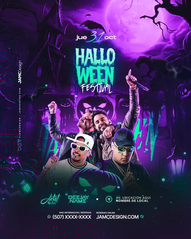 Halloween Festival Flyer Template PSD