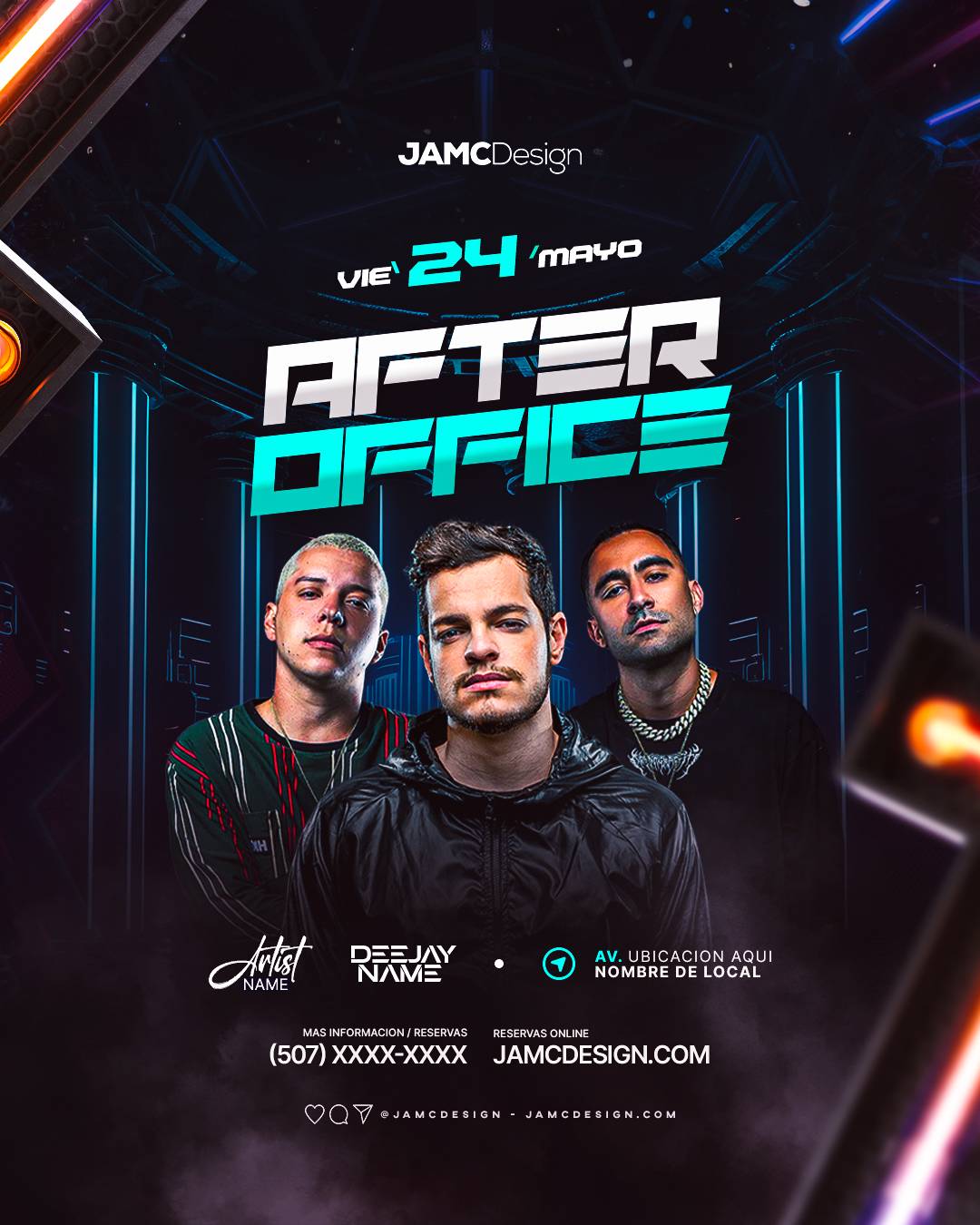 After Office Flyer Template PSD