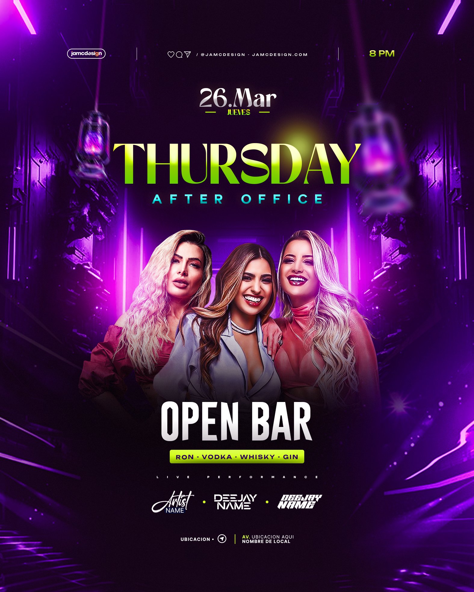 Thursday After Office Flyer Template PSD Editable