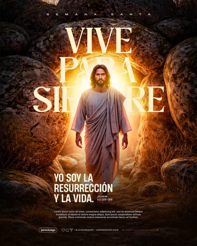 Resurreccion De Jesus Flyer Template PSD
