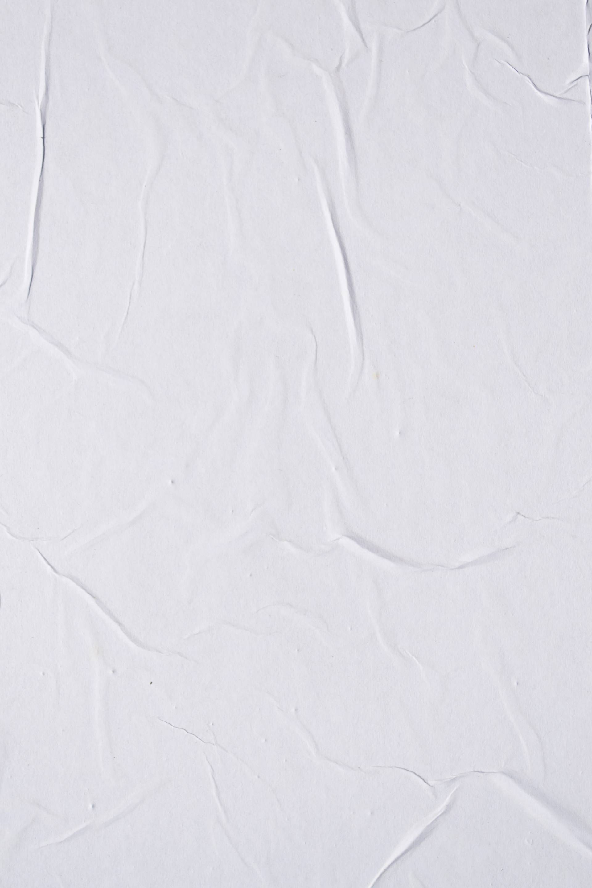 White Cracked Paper Wrinkle Texture Background