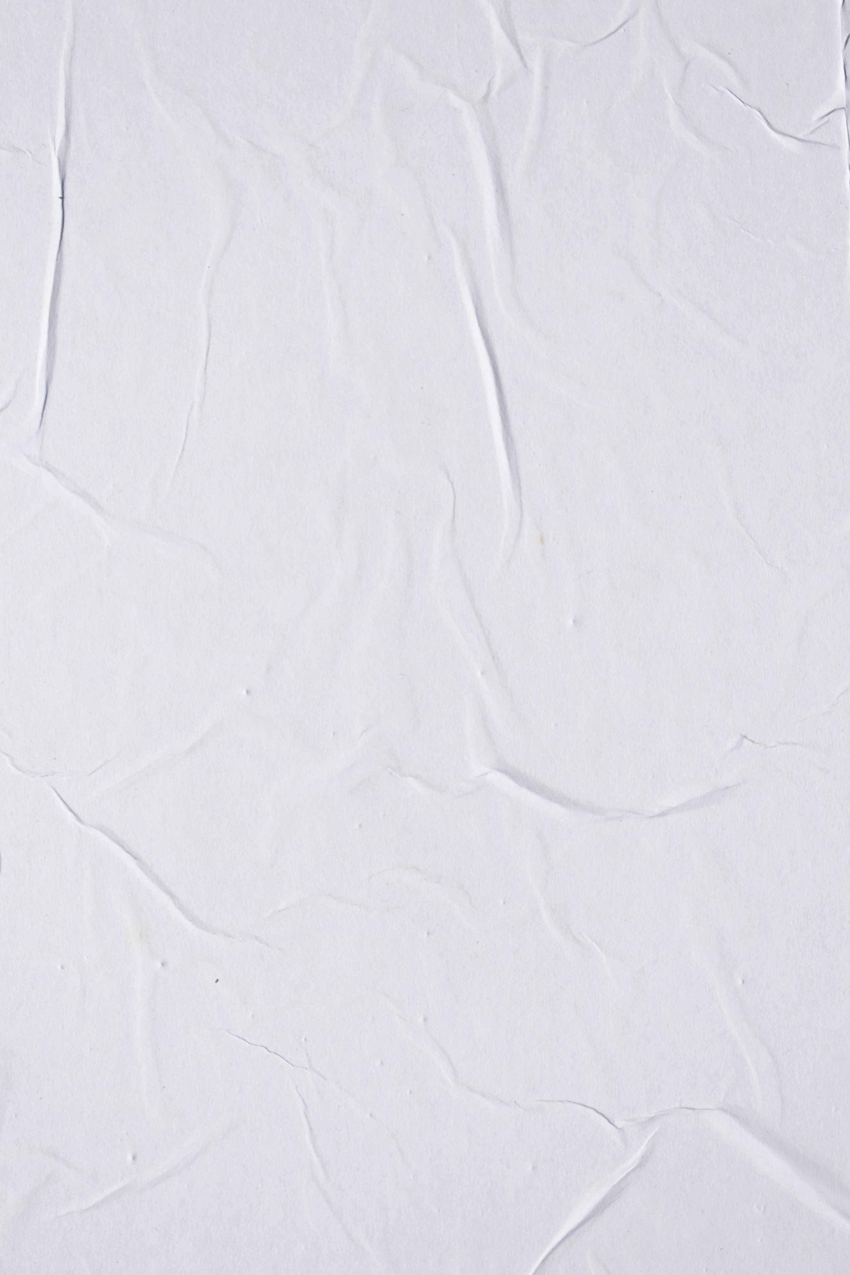 White Cracked Paper Wrinkle Texture Background