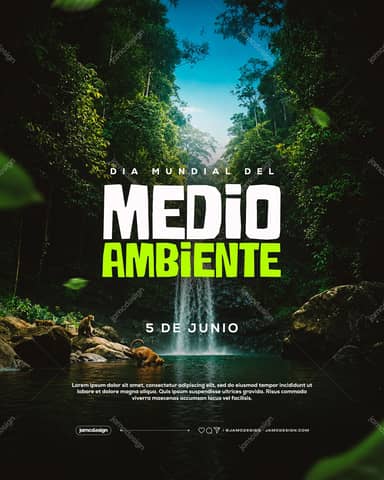 Dia Mundial do Meio Ambiente Modelo de Flyer PSD Editável