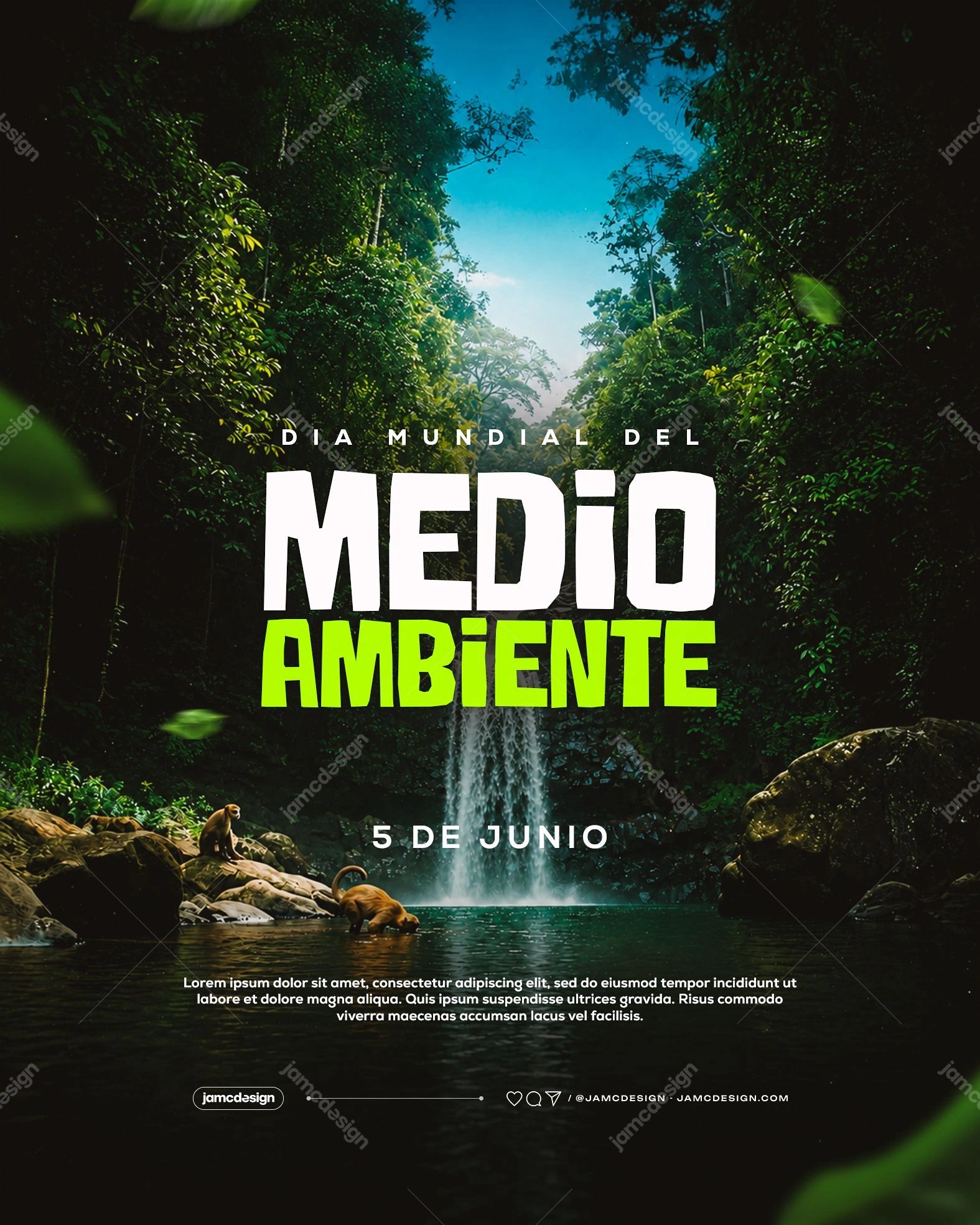 Dia Mundial Del Medio Ambiente Flyer Template PSD Editable