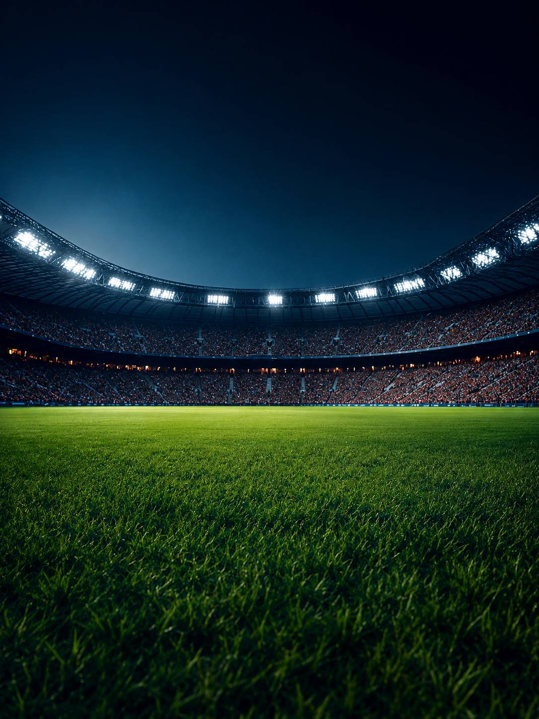 Cinematic Night Soccer Stadium Background