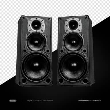 Black Speakers PNG Transparent Background
