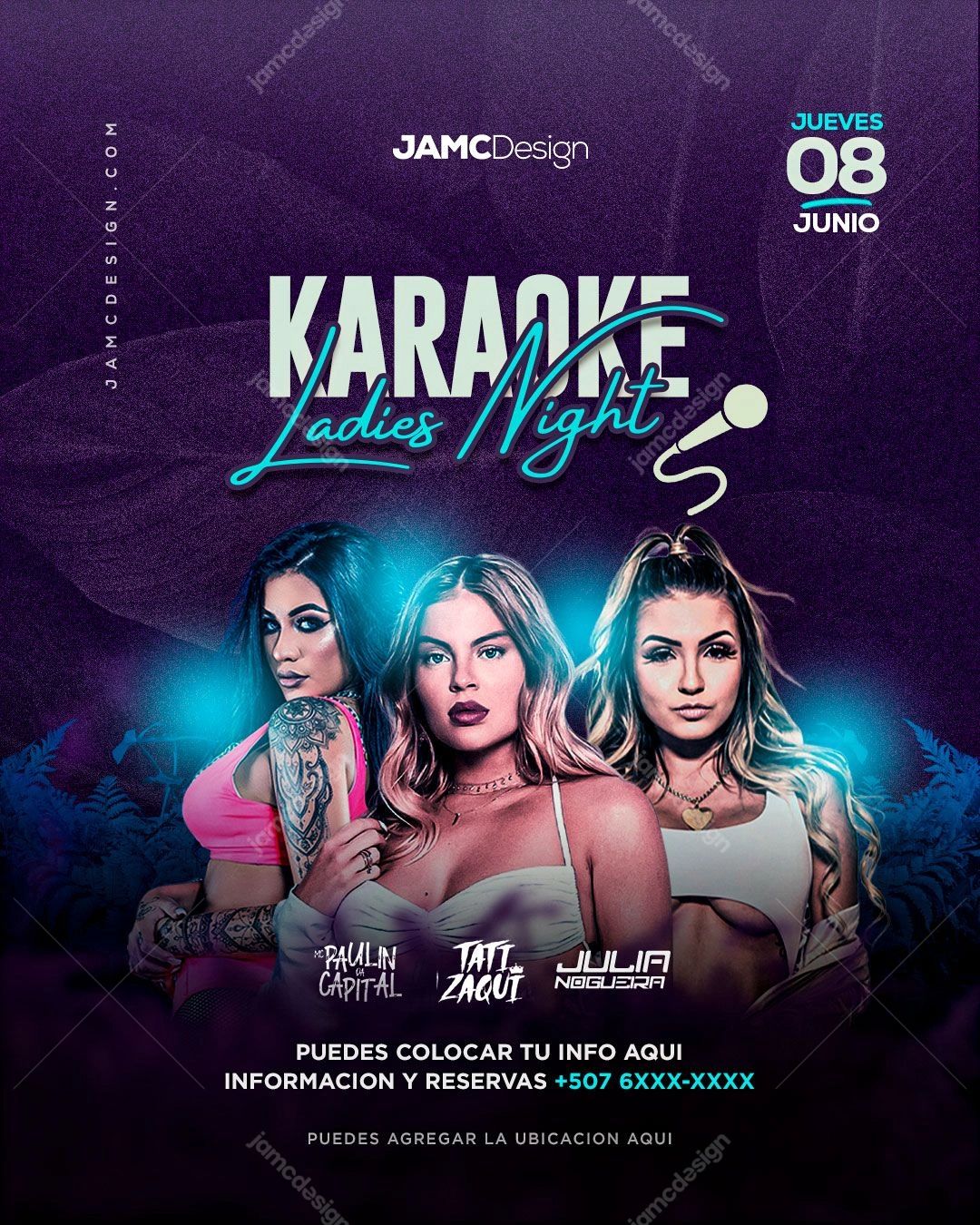 Ladies Night Karaoke Template PSD
