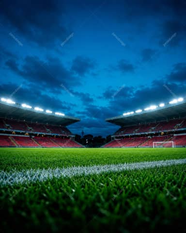 Night Soccer Stadium Field Background