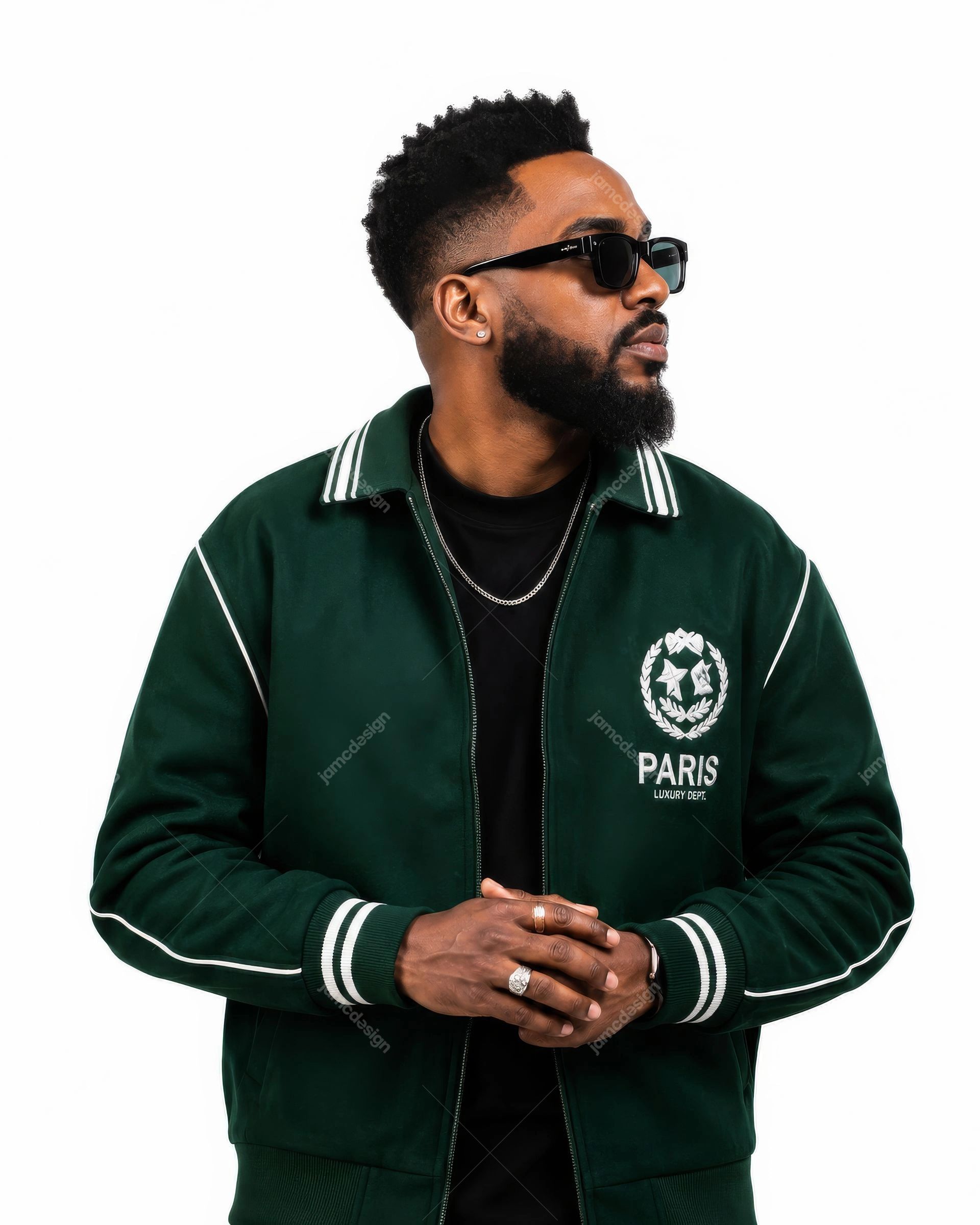 Urban Male Artist with Green Sweatshirt Photography