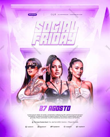 Social Thursday Event Flyer Template PSD Editable
