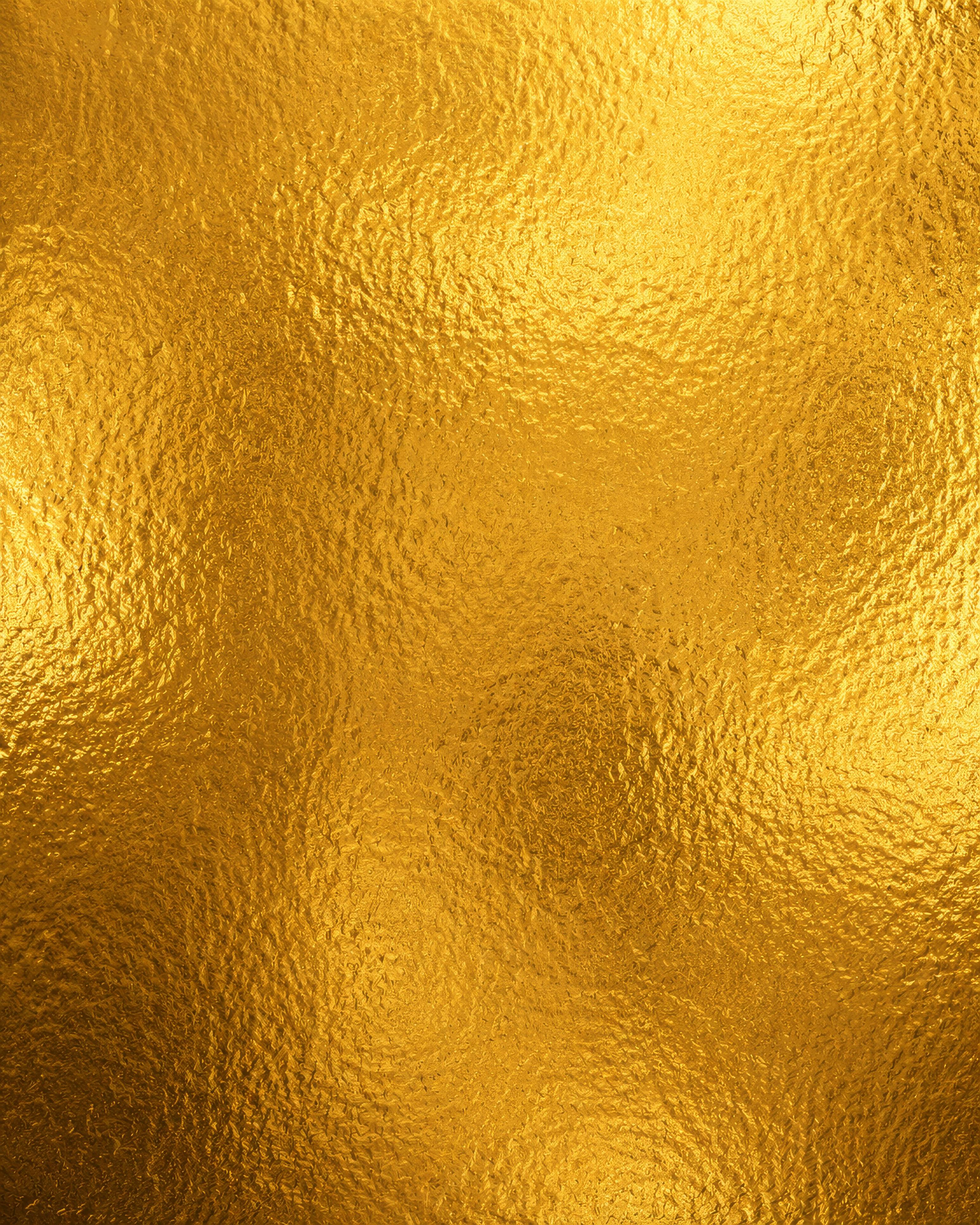 Crumpled Gold Foil Texture Background