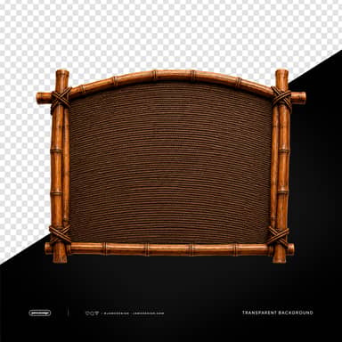 Tropical Bamboo Event Sign Frame Transparent Background