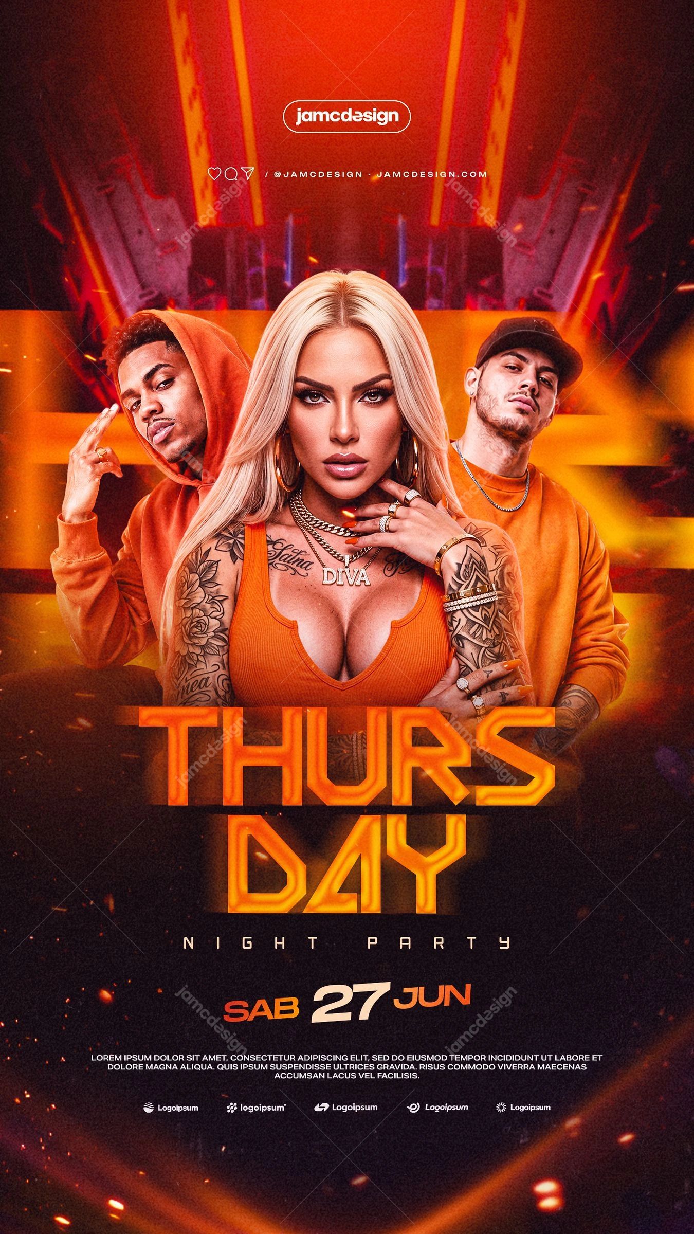 Story Thursday Night Flyer Template PSD Editable