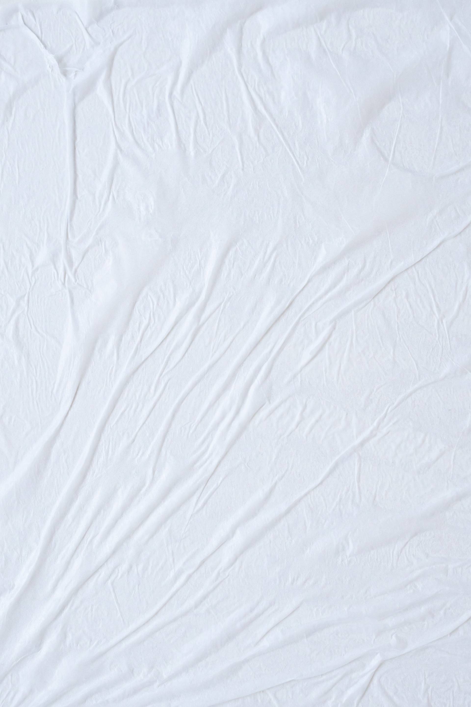 White Wrinkled Fabric Surface Texture Background