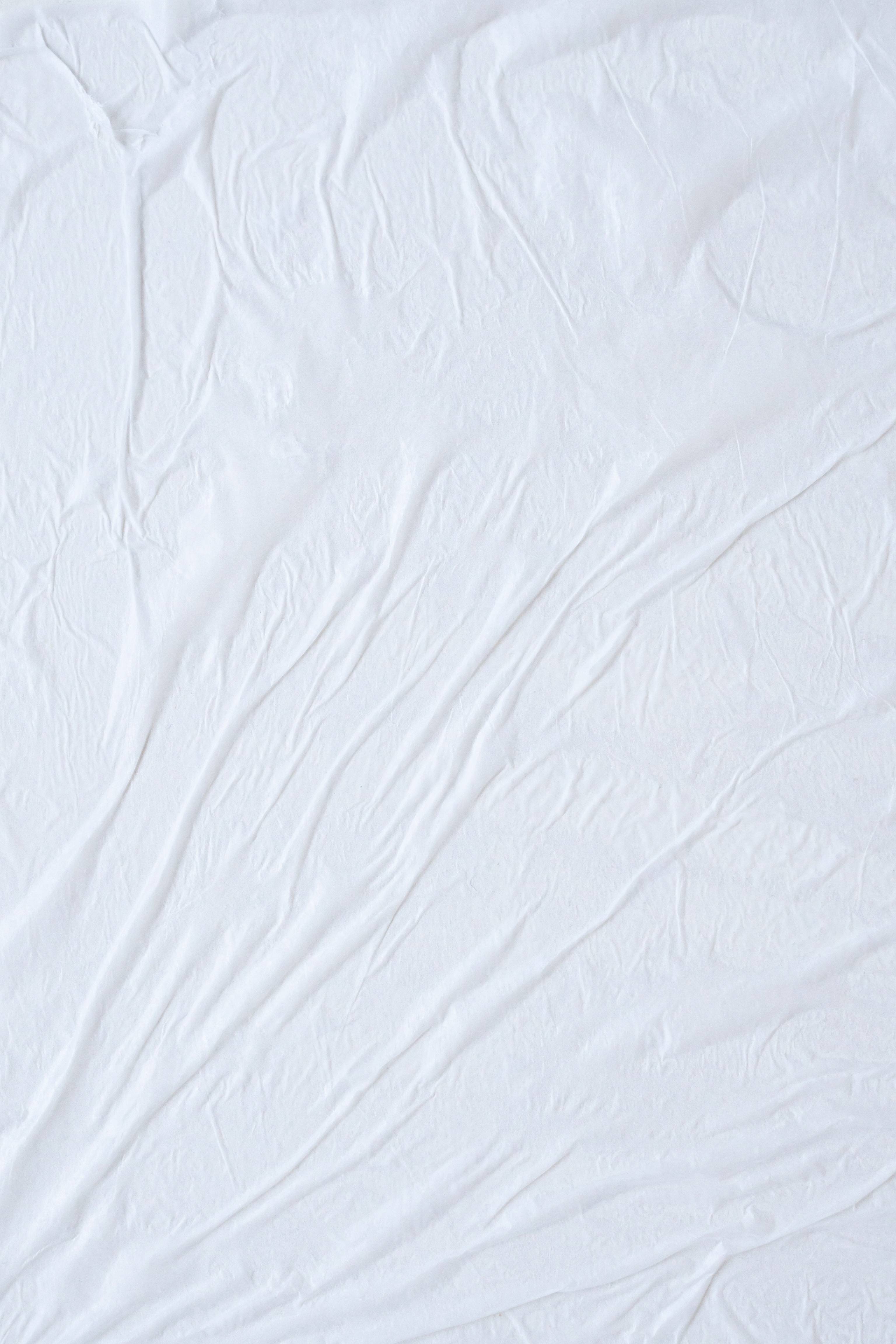 White Wrinkled Fabric Surface Texture Background