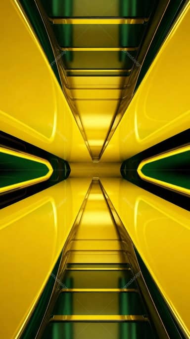 Couloir Sci-Fi Métallique Brillant Arrière-Plan