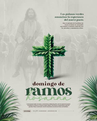 Domingo De Ramos Flyer Template PSD Editable