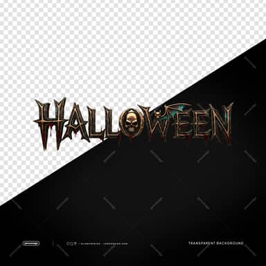 Halloween Gothic Text With Bat Gothic Skull Lettering PNG Transparent