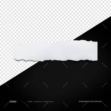 White Torn Paper Sheet Rough Texture Strip PNG Transparent