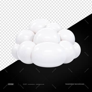 Pearlescent Balloon Cloud Base Isolated