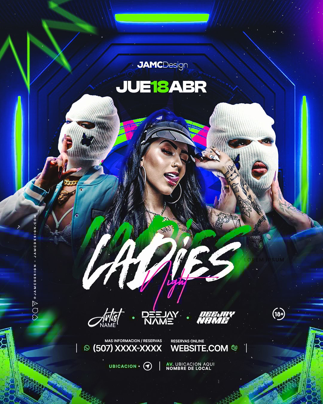Ladies Night Flyer Template PSD