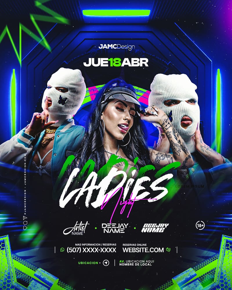Ladies Night Flyer Template PSD
