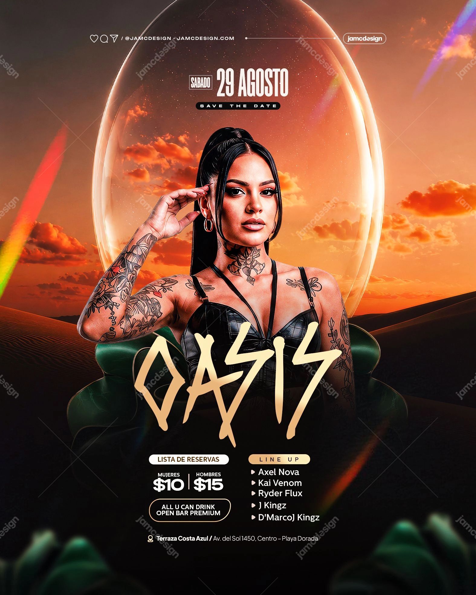 Oasis Design Flyer Template PSD Editable