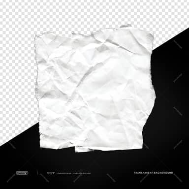 Crumpled White Paper Sheet Bright Wrinkled Surface PNG Transparent