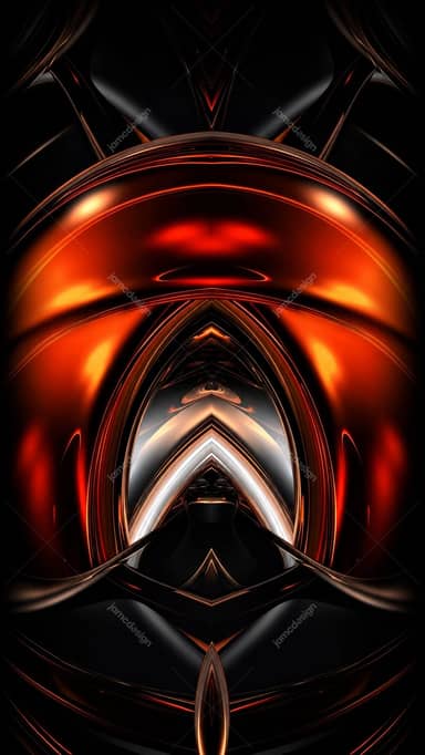 Fundo de Portal Metálico Futurista de Néon Vermelho