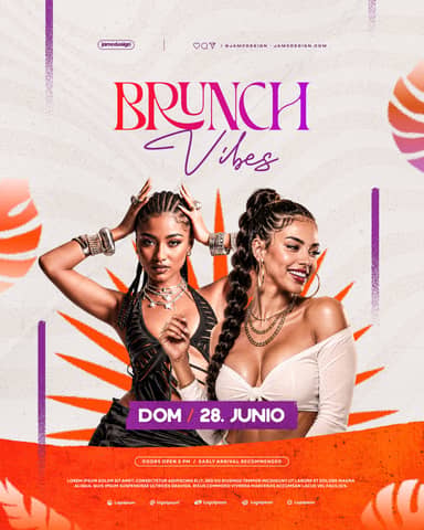 Brunch Vibes Flyer Template PSD Editable