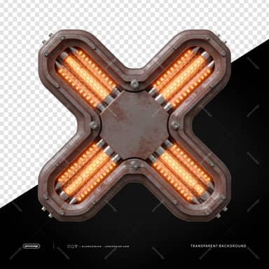 Industrial Orange Neon X Light Orange Neon Tubes PNG Transparent