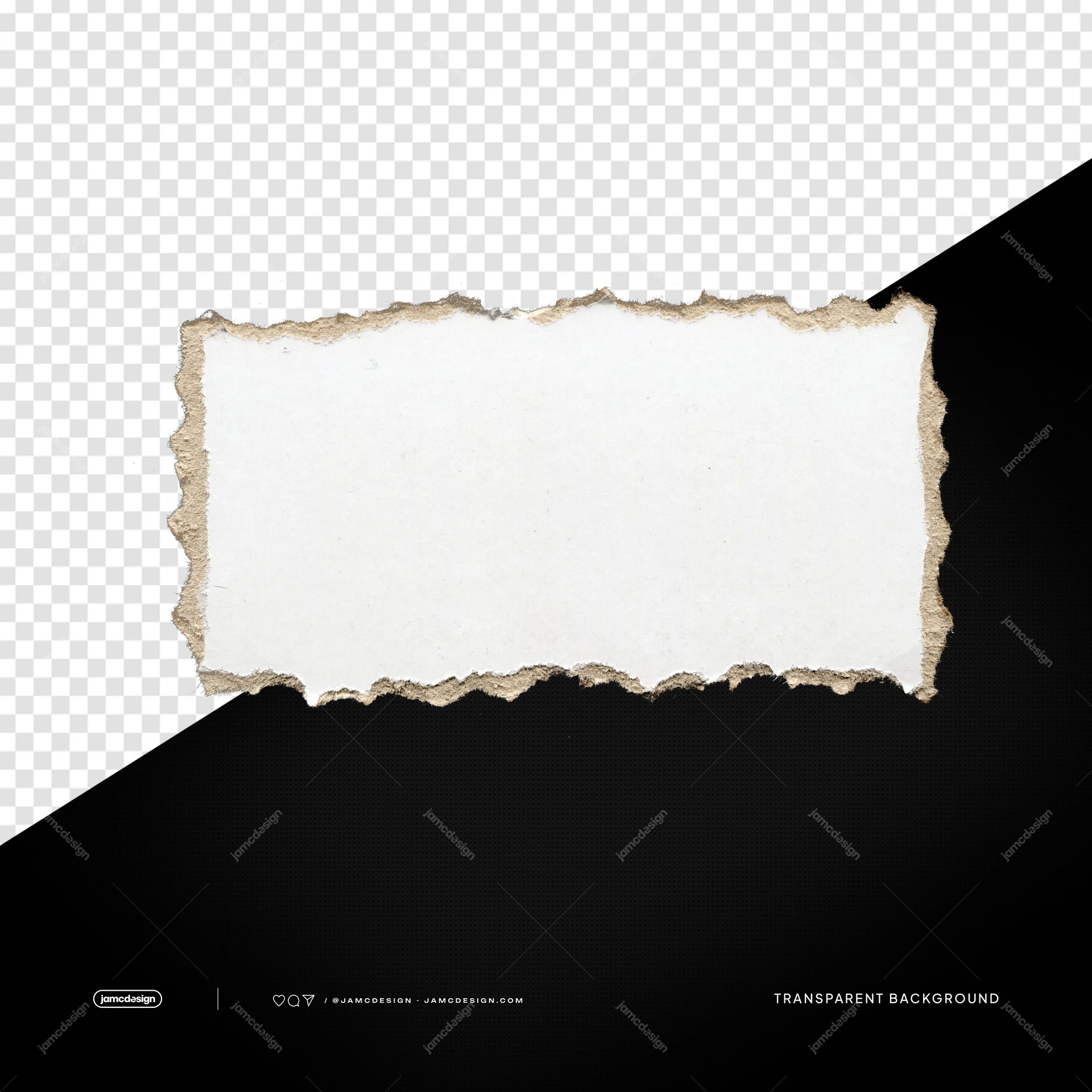 White Torn Paper Ragged Border Frame PNG Transparent. White torn paper frame supplied as a PNG transparent object
