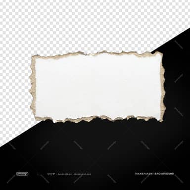 White Torn Paper Ragged Border Frame PNG Transparent