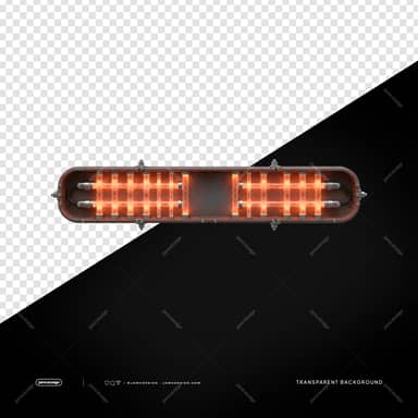 Industrial Orange Led Light Bar Panel Glowing Tubes PNG Transparent