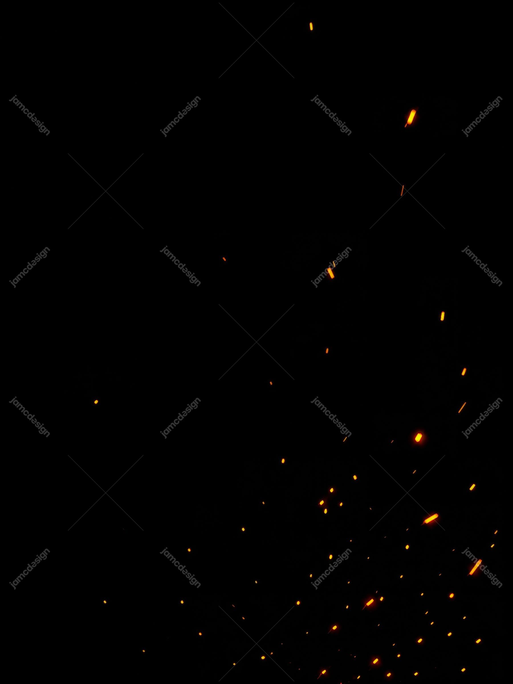 Red Orange Sparkle Dust On Black Background Texture. JPG texture featuring scattered red and orange glowing sparks across a deep black field