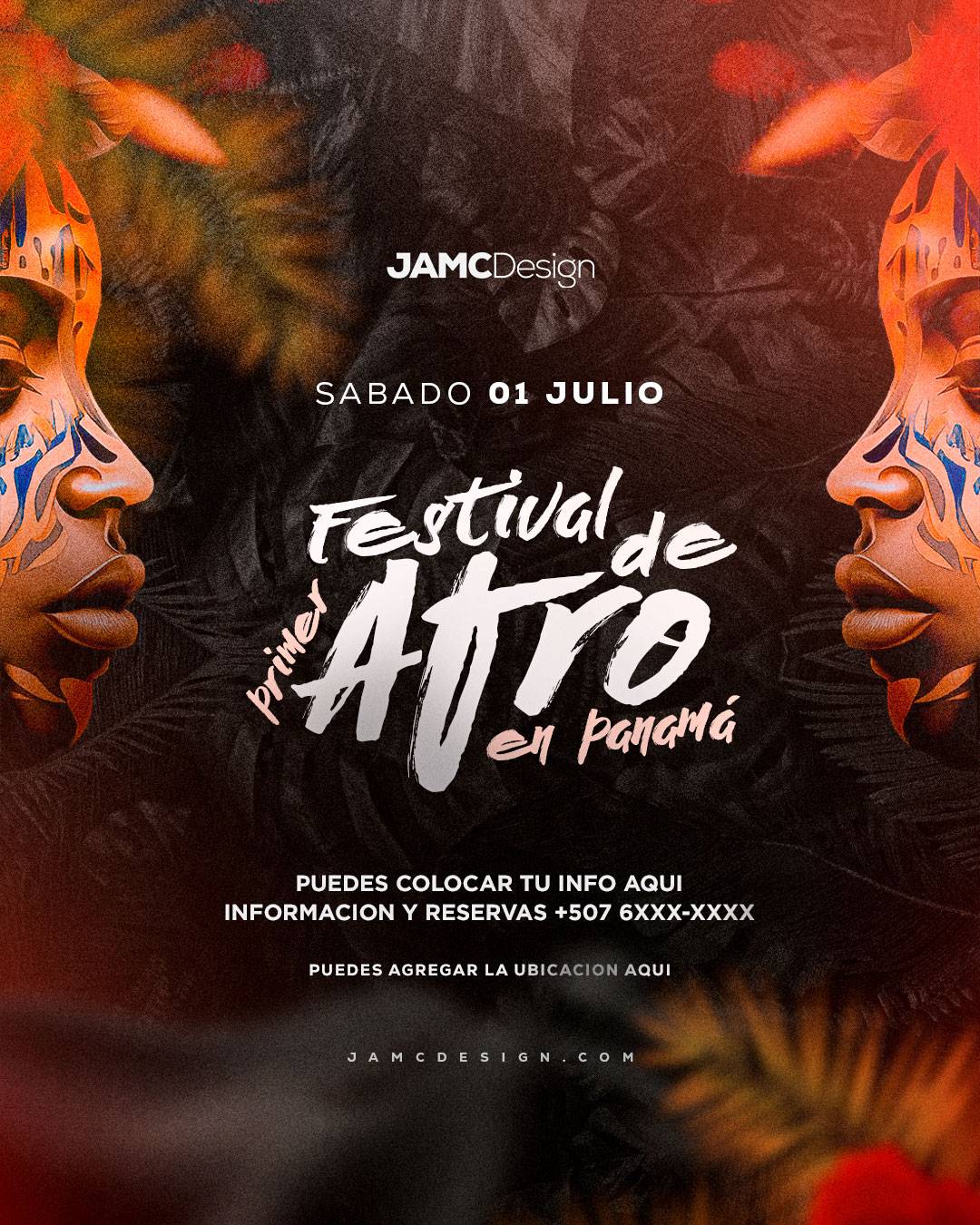 Festival De Afro Flyer Template PSD