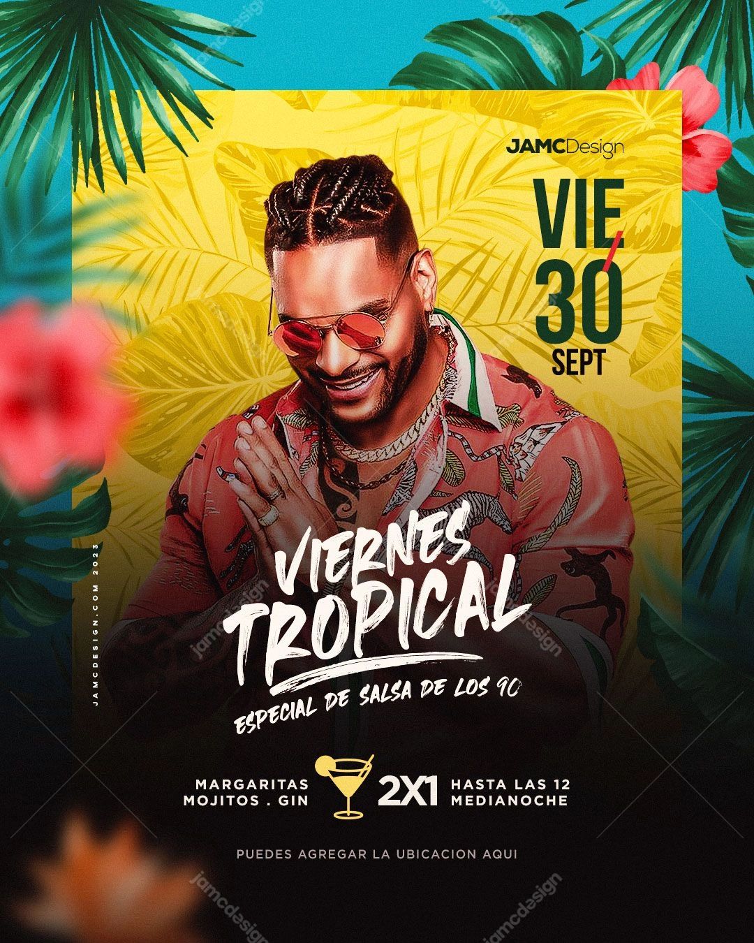 Viernes Tropical Flyer Template PSD