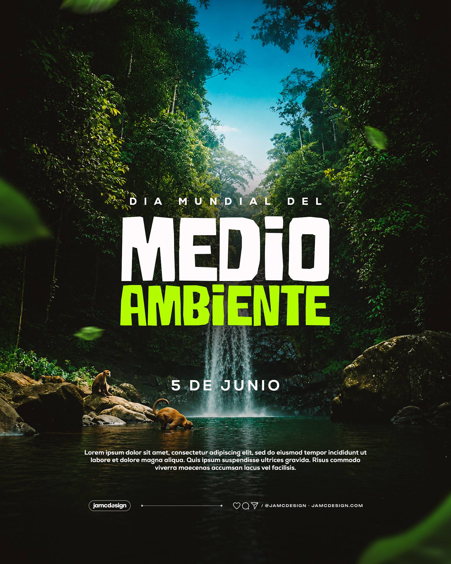 Dia Mundial Del Medio Ambiente Flyer Template PSD Editable