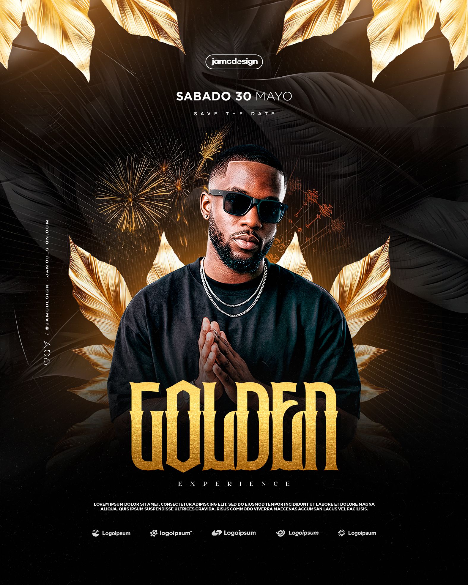Golden Experience Flyer Template PSD Editable