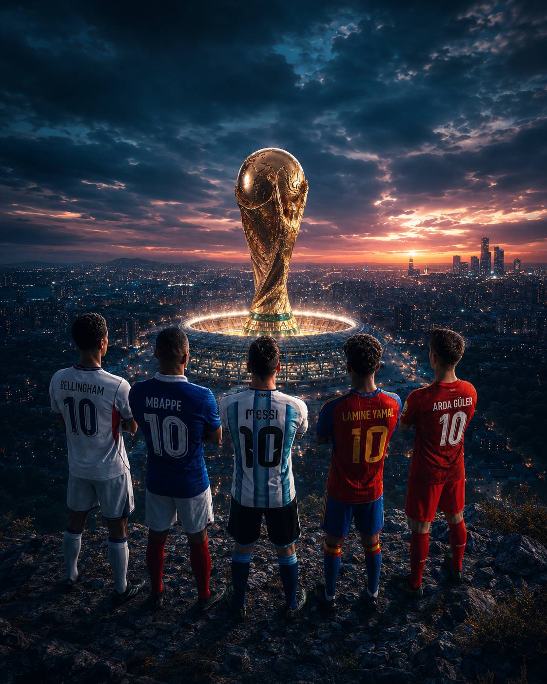 World Cup 2026 Football Legends Trophy City Background