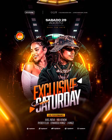 Exclusive Saturday Design Flyer Template PSD Editable