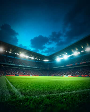 Cinematic Soccer Stadium Lights Background