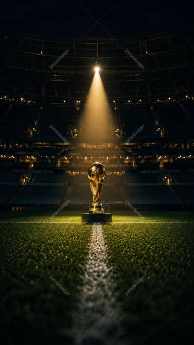 Fundo Spotlight Estádio Troféu Copa do Mundo