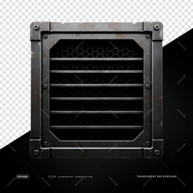 Steel Square Metal Grille Industrial Grid Frame PNG Transparent