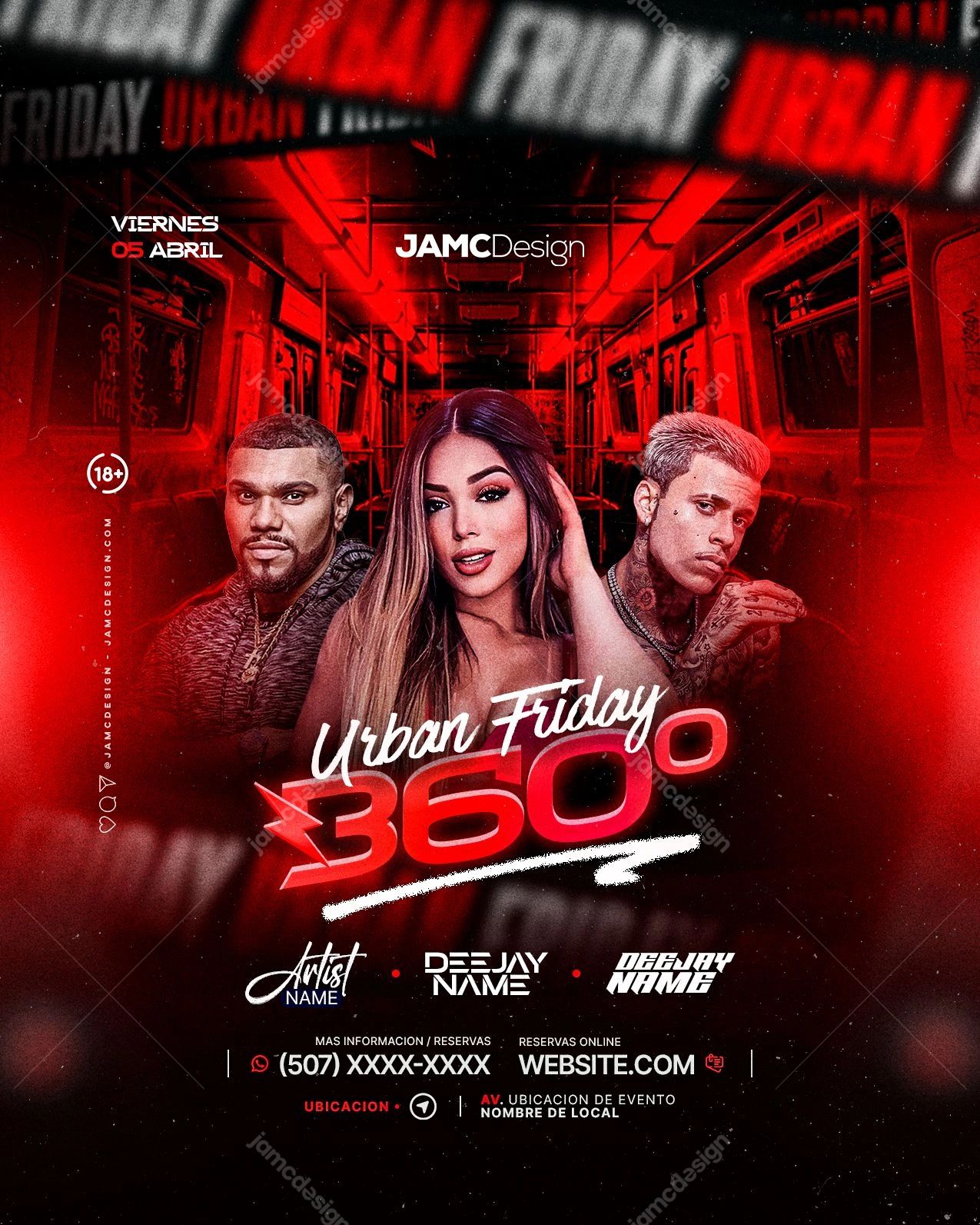 Urban Friday 360 Flyer Template PSD