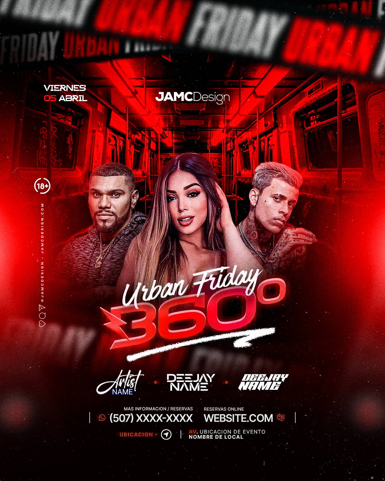 Urban Friday 360 Flyer Template PSD