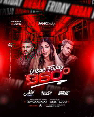 Urban Friday 360 Flyer Template PSD